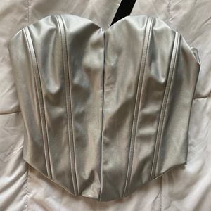 For Love and Lemons Corset Top Silver